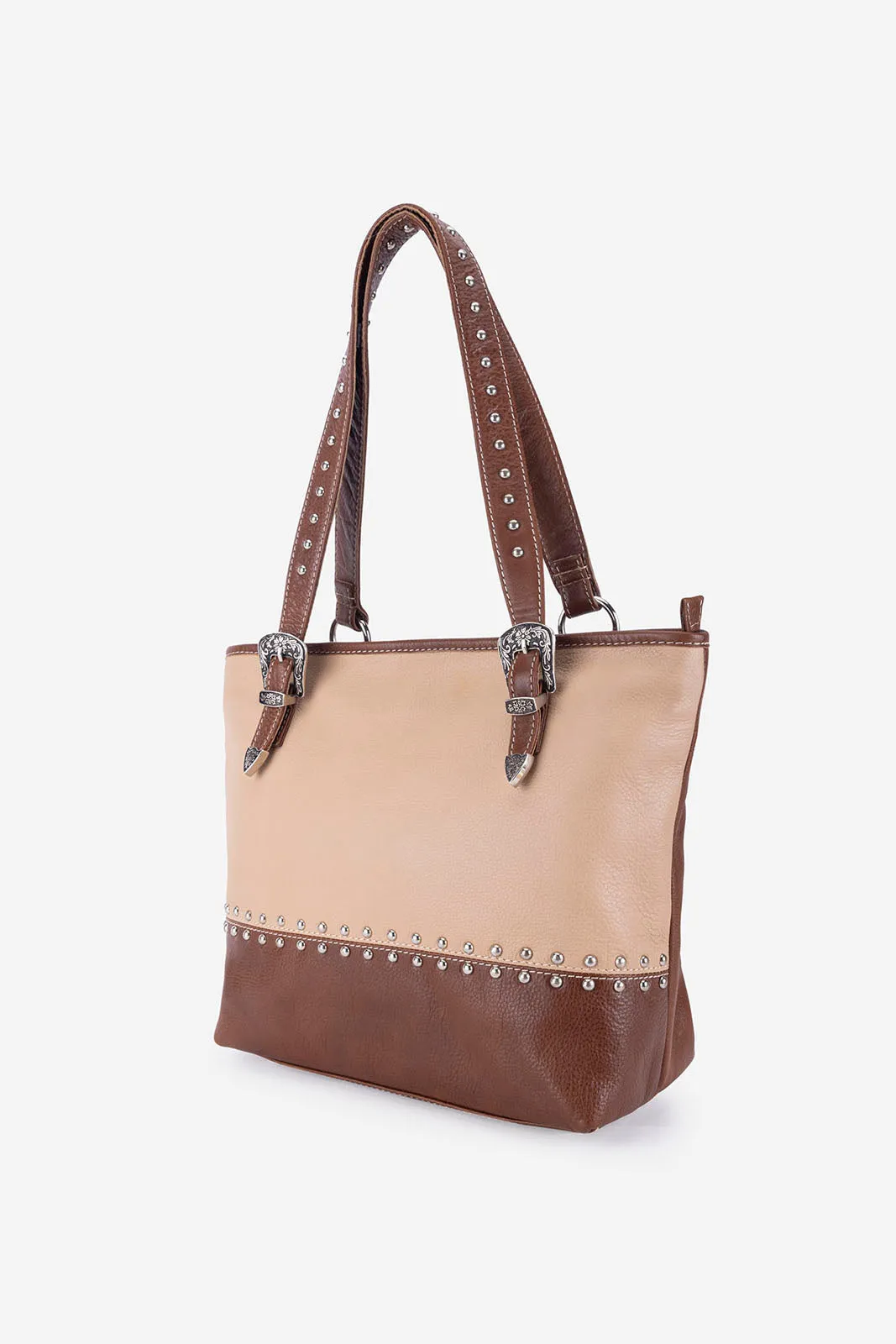 Abelardo Cinnamon Beige and Brown Tote Bag