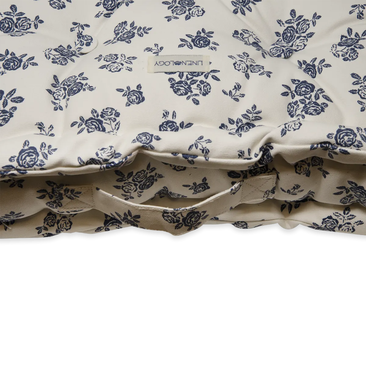 Acrylic Coated Floor Cushion - English Rose - Cream