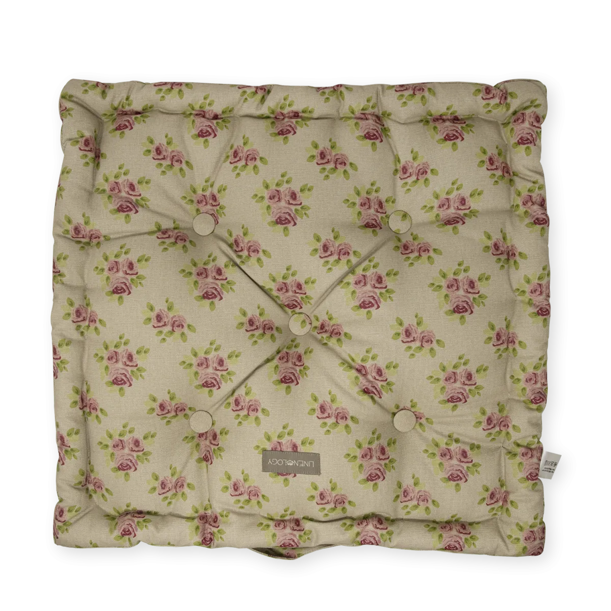 Acrylic Coated Floor Cushion - Vintage Rose