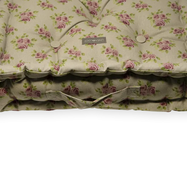 Acrylic Coated Floor Cushion - Vintage Rose