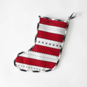 Anchor Sewing Stitched And Striped Stocking