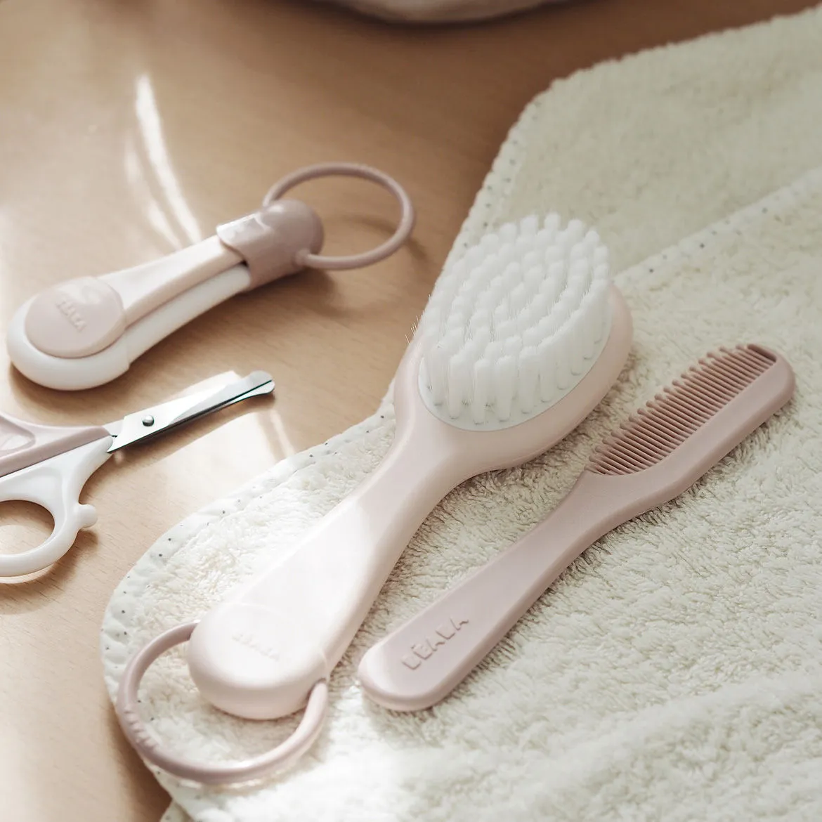 Baby Brush & Comb - Old Pink