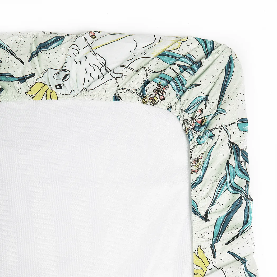 Baby Cot Sheet - Cockatoo Expect-A-Spill Sheets