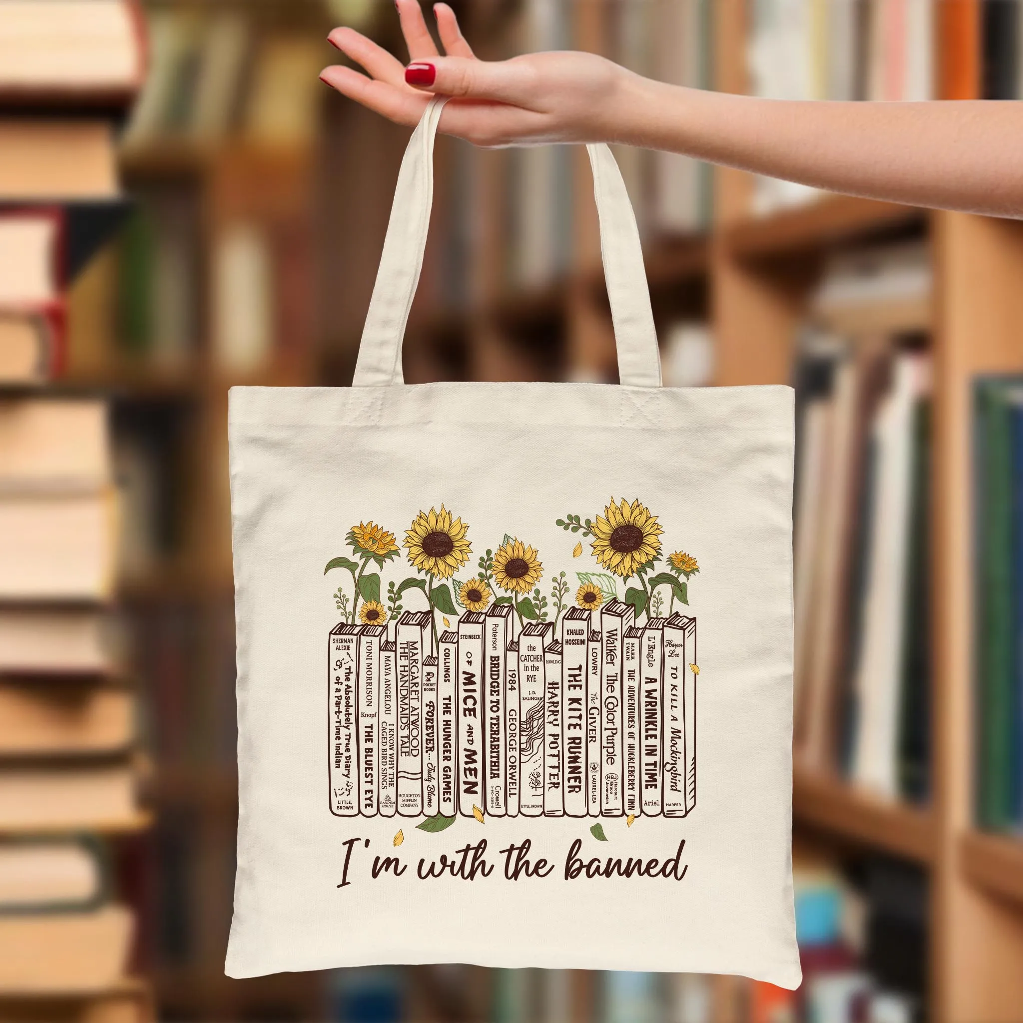 Banned Books & Sunflowers Book Lovers Gift TBW553