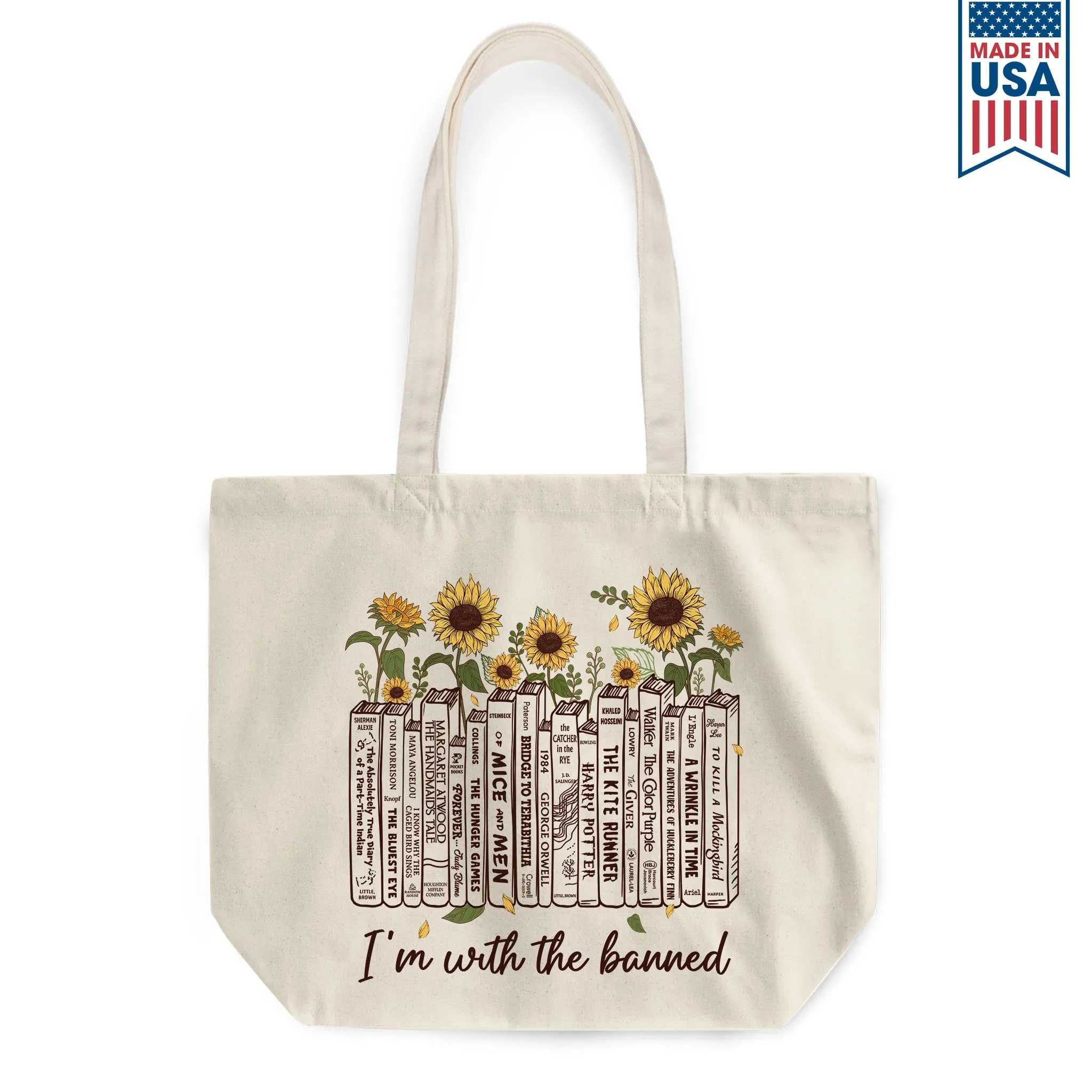 Banned Books & Sunflowers Book Lovers Gift TBW553