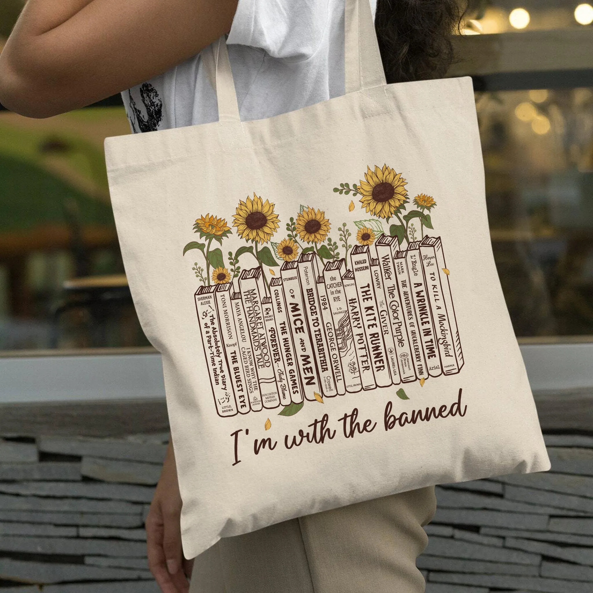 Banned Books & Sunflowers Book Lovers Gift TBW553