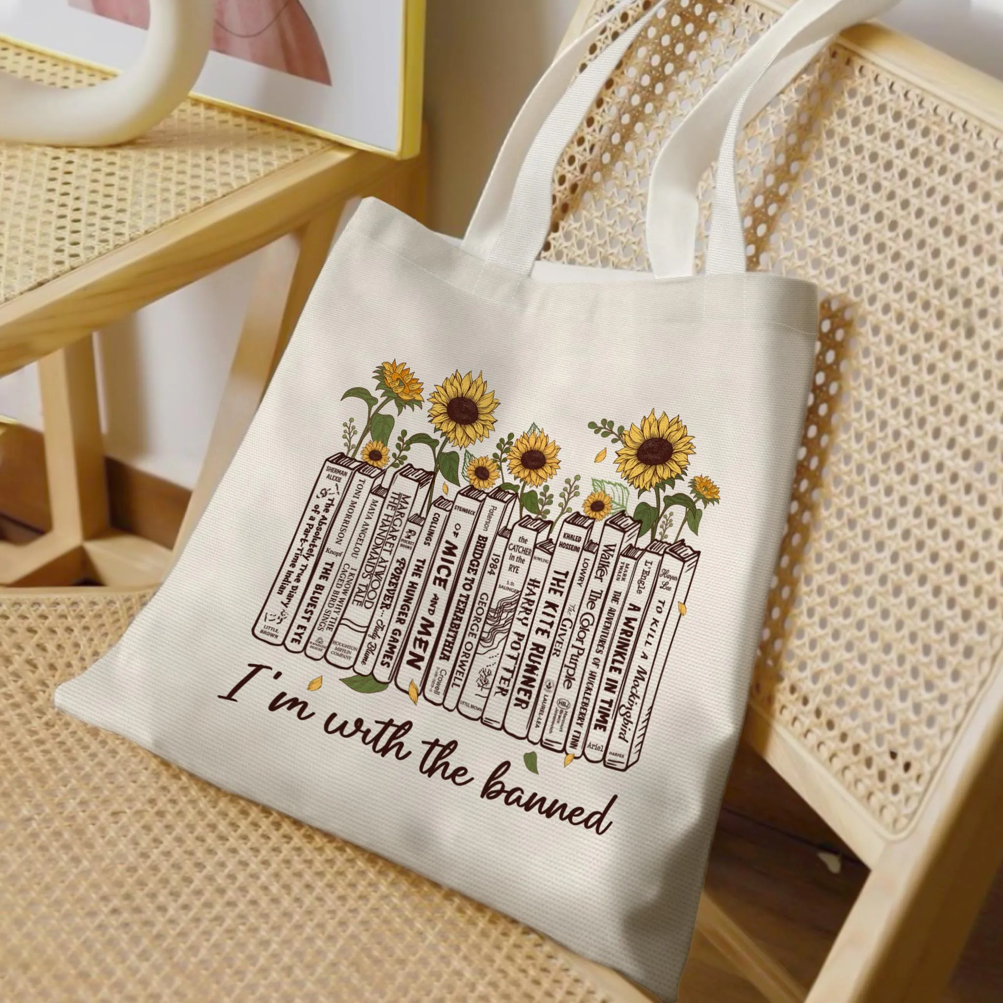 Banned Books & Sunflowers Book Lovers Gift TBW553