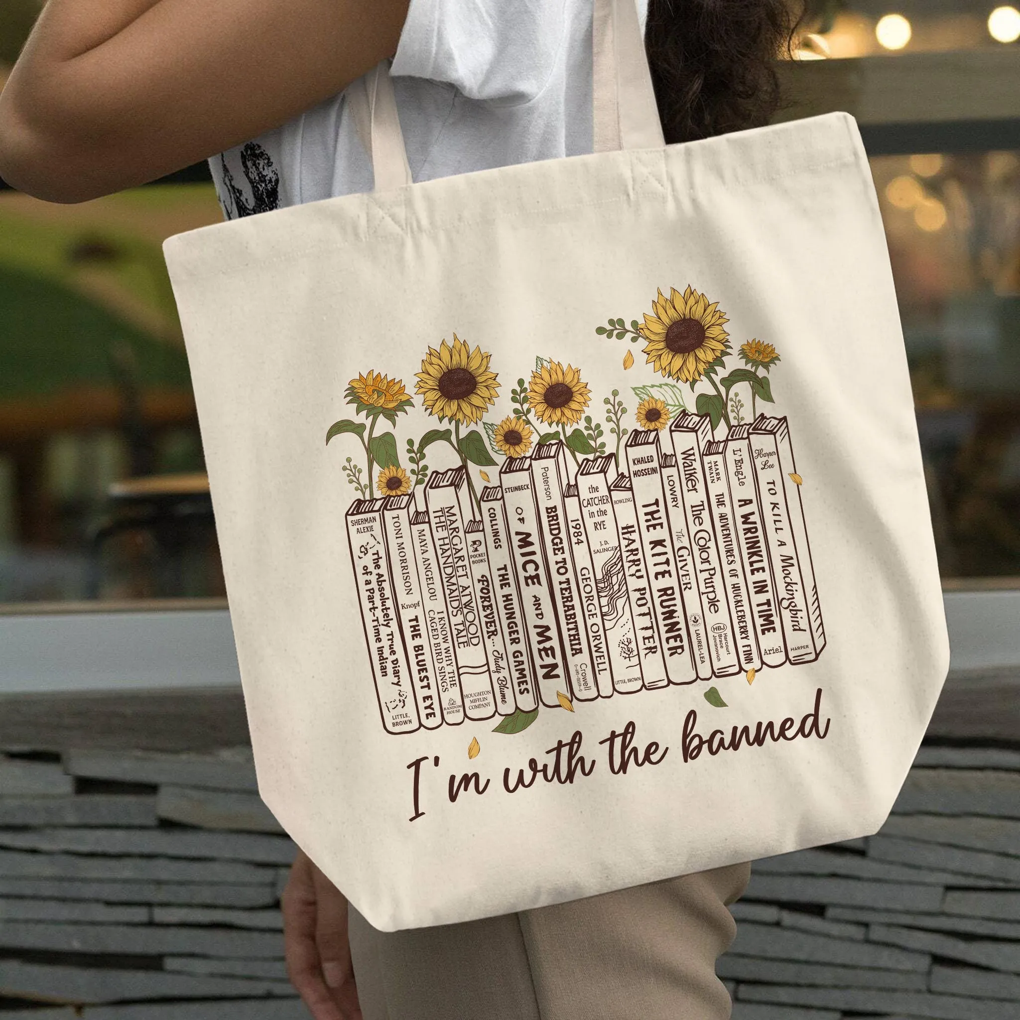 Banned Books & Sunflowers Book Lovers Gift TBW553