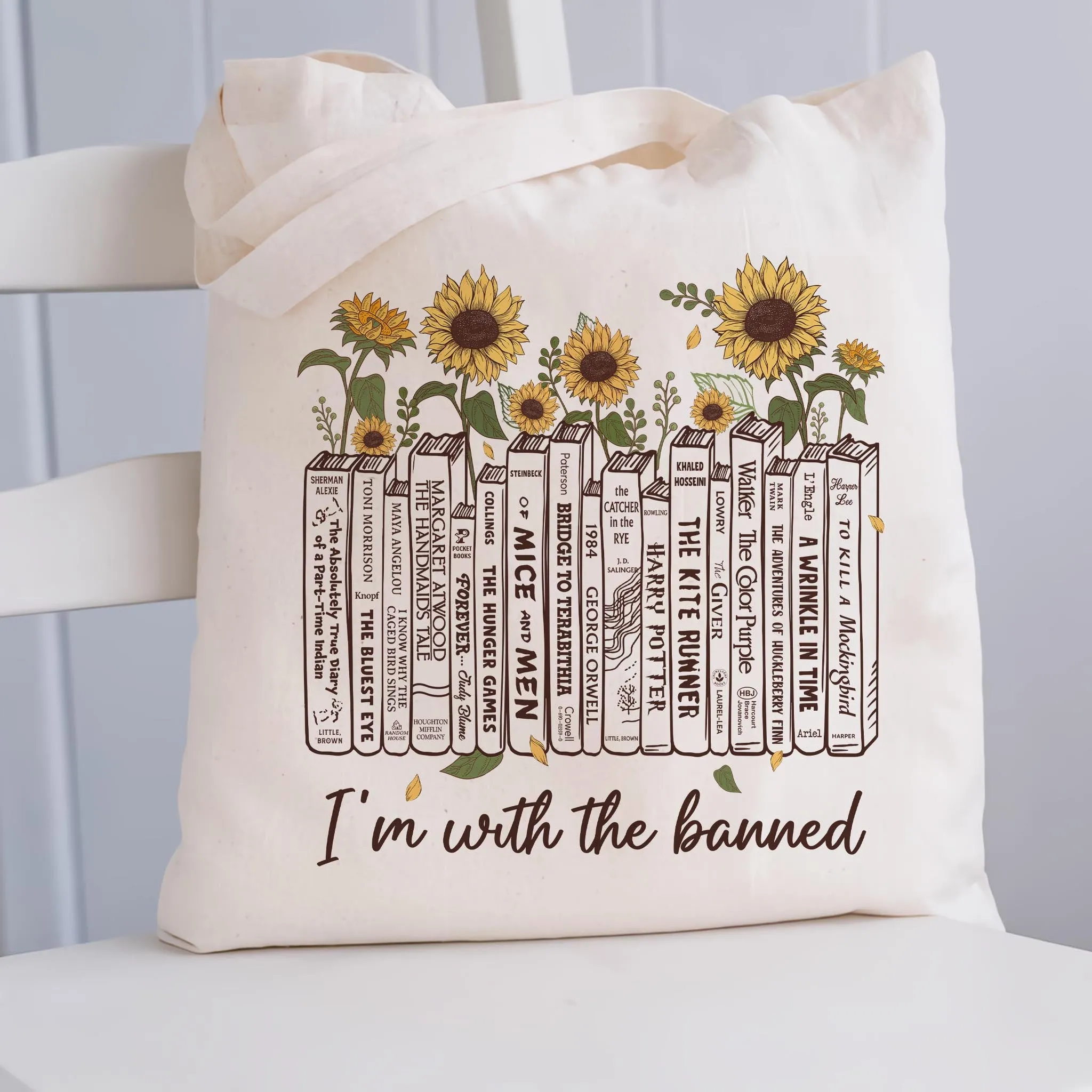 Banned Books & Sunflowers Book Lovers Gift TBW553