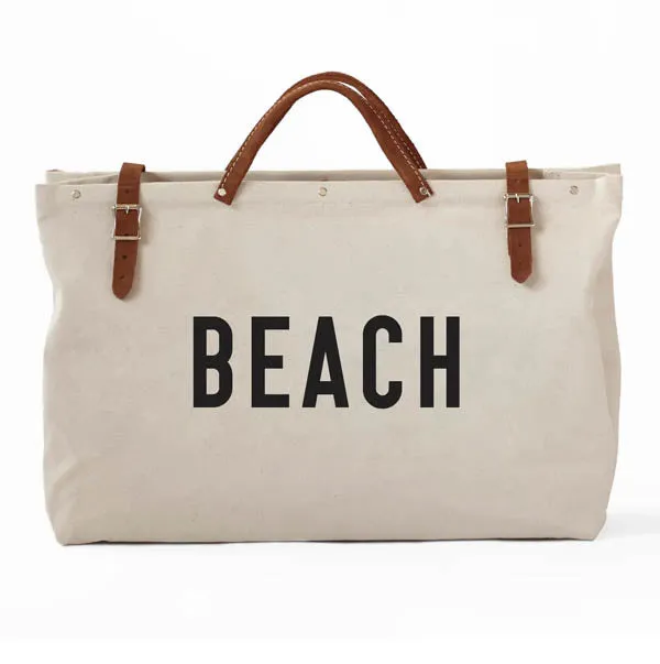 Beach Canvas Utility Bag - Natural