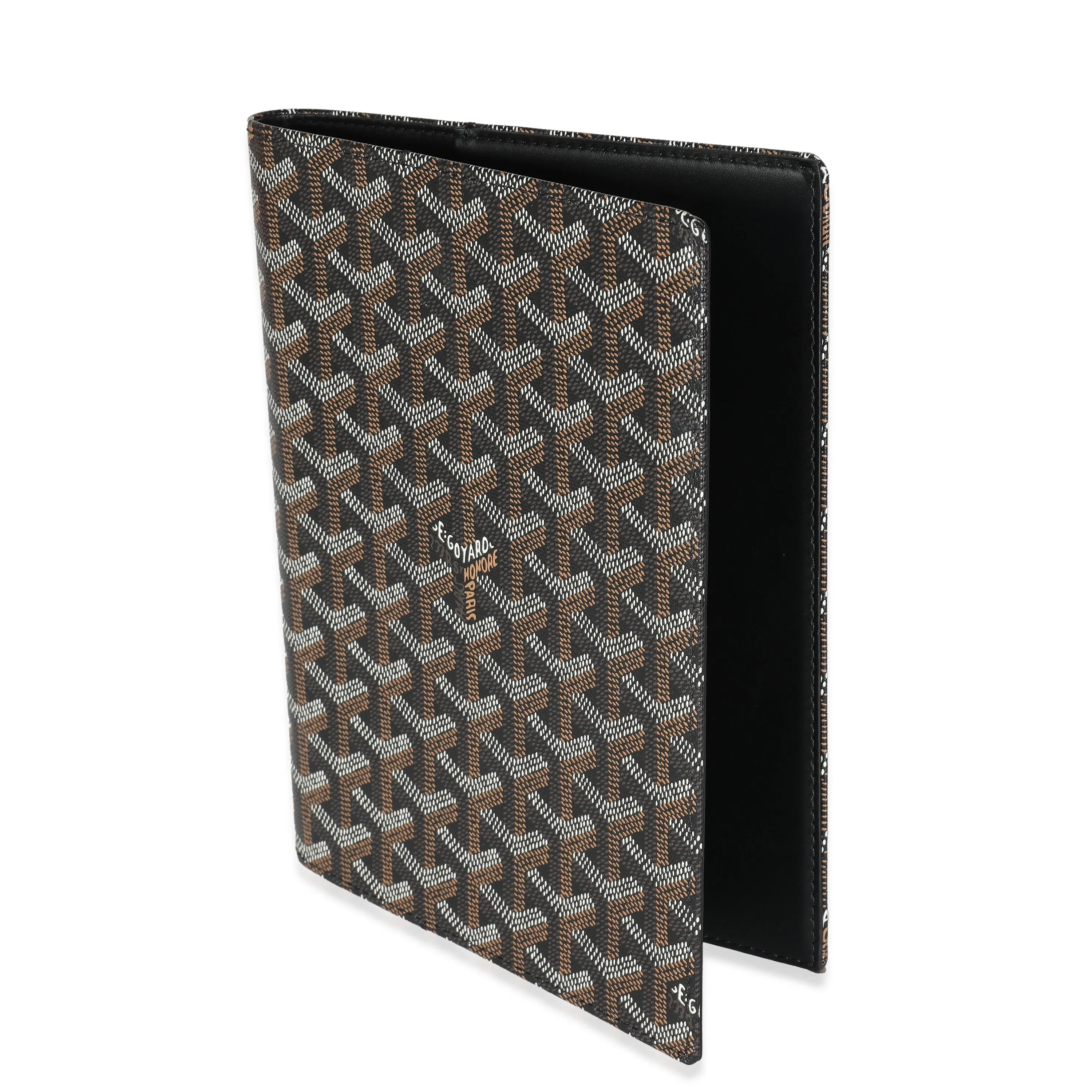 Black Goyardine Canvas Couverture Castiglione Agenda Cover