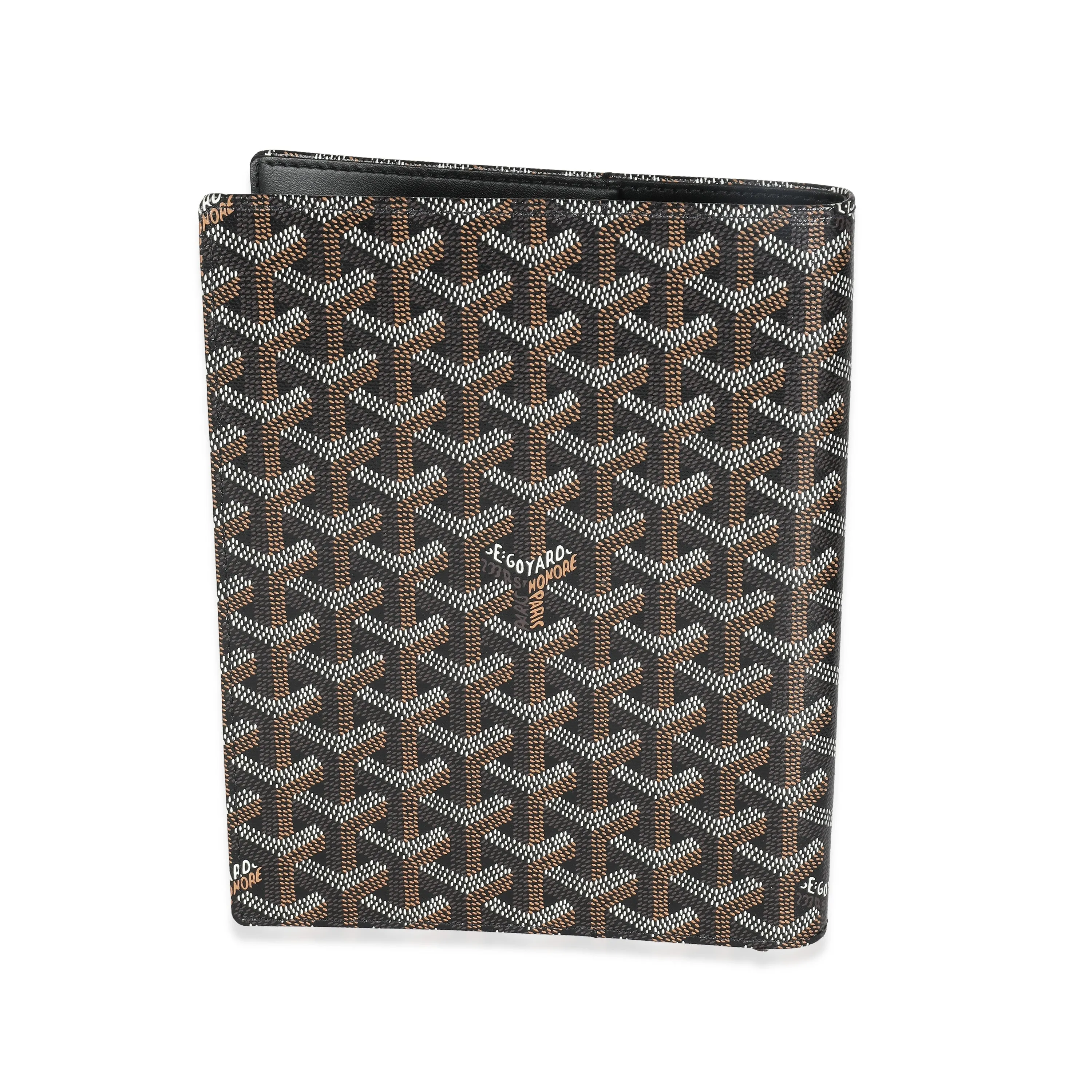 Black Goyardine Canvas Couverture Castiglione Agenda Cover