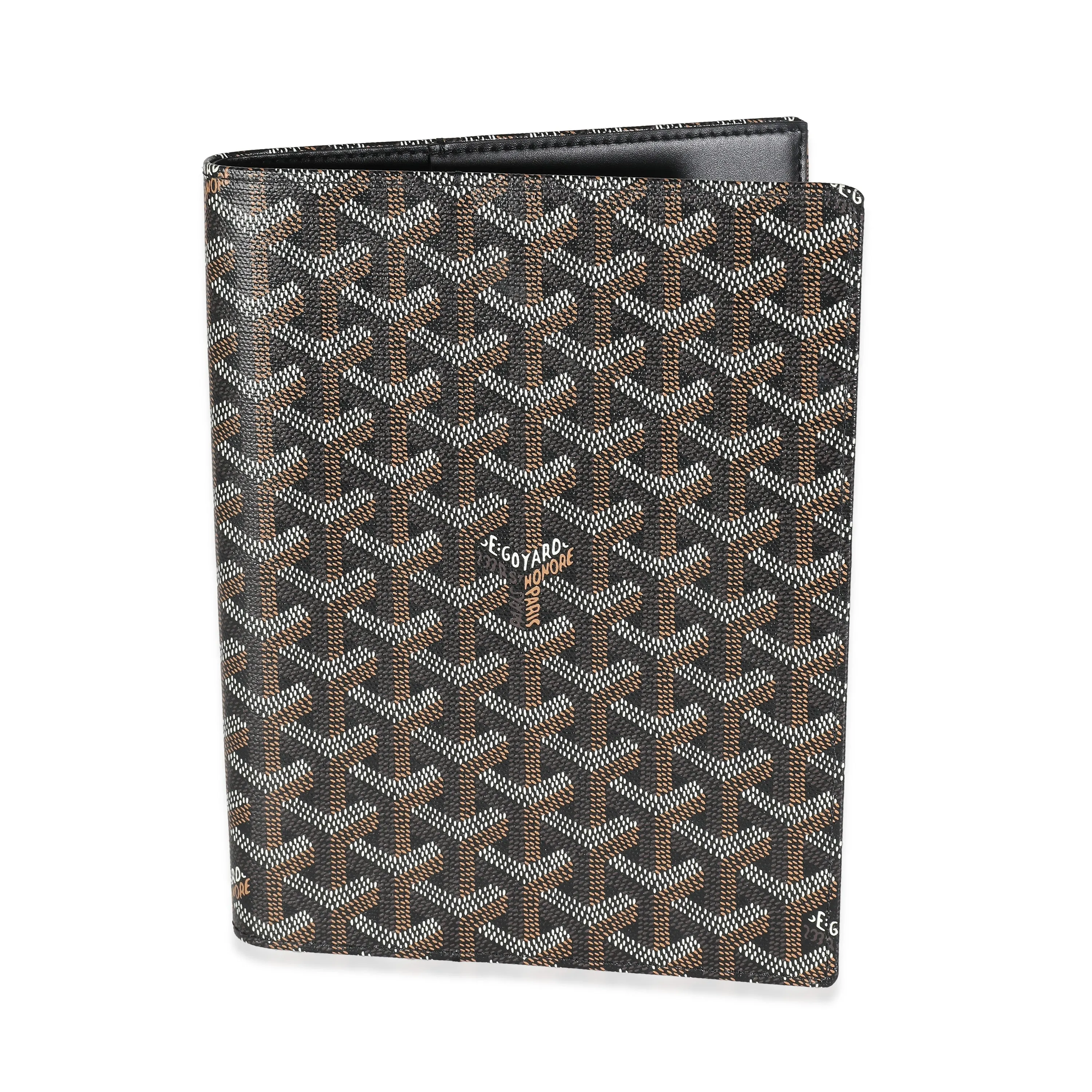 Black Goyardine Canvas Couverture Castiglione Agenda Cover