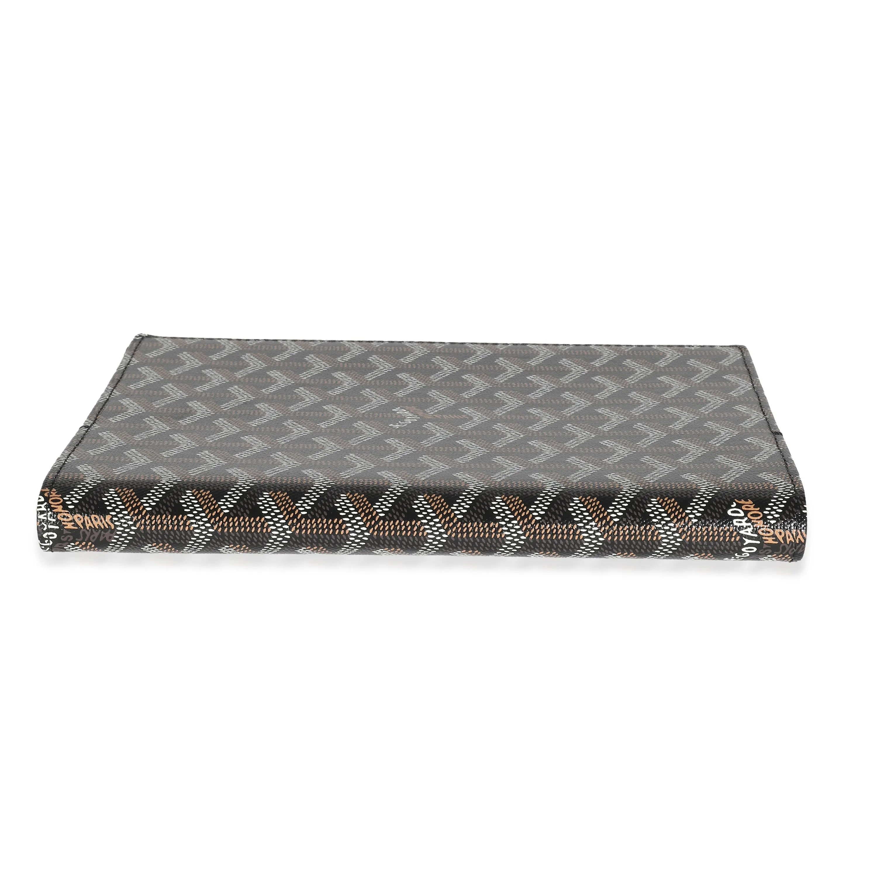 Black Goyardine Canvas Couverture Castiglione Agenda Cover