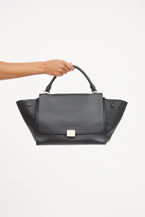 Black Trapeze Leather Bag