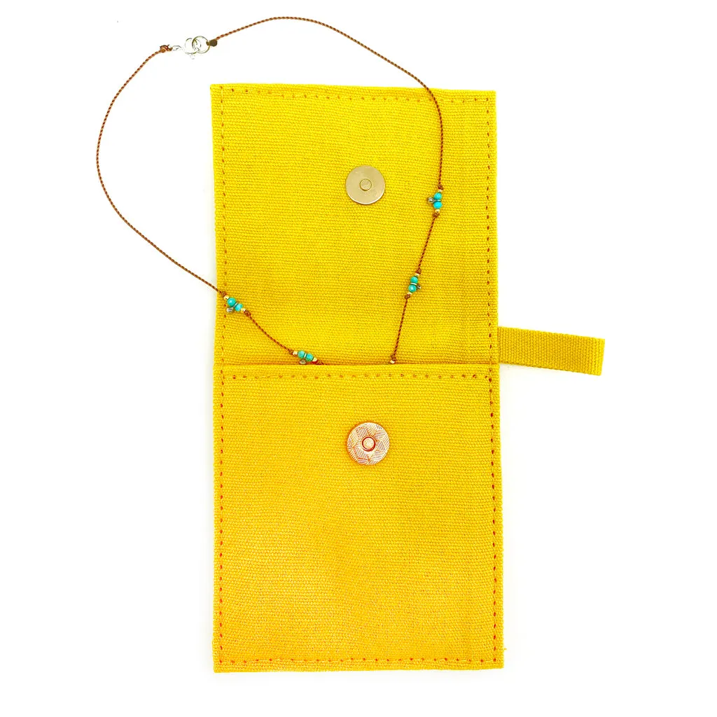 Bronwen Yellow Travel Pouch