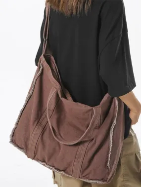 Canvas Burr Large Capacity Crossbody Bag