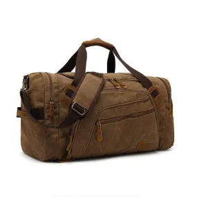 Canvas Duffle Bag with Shoe Compartment
