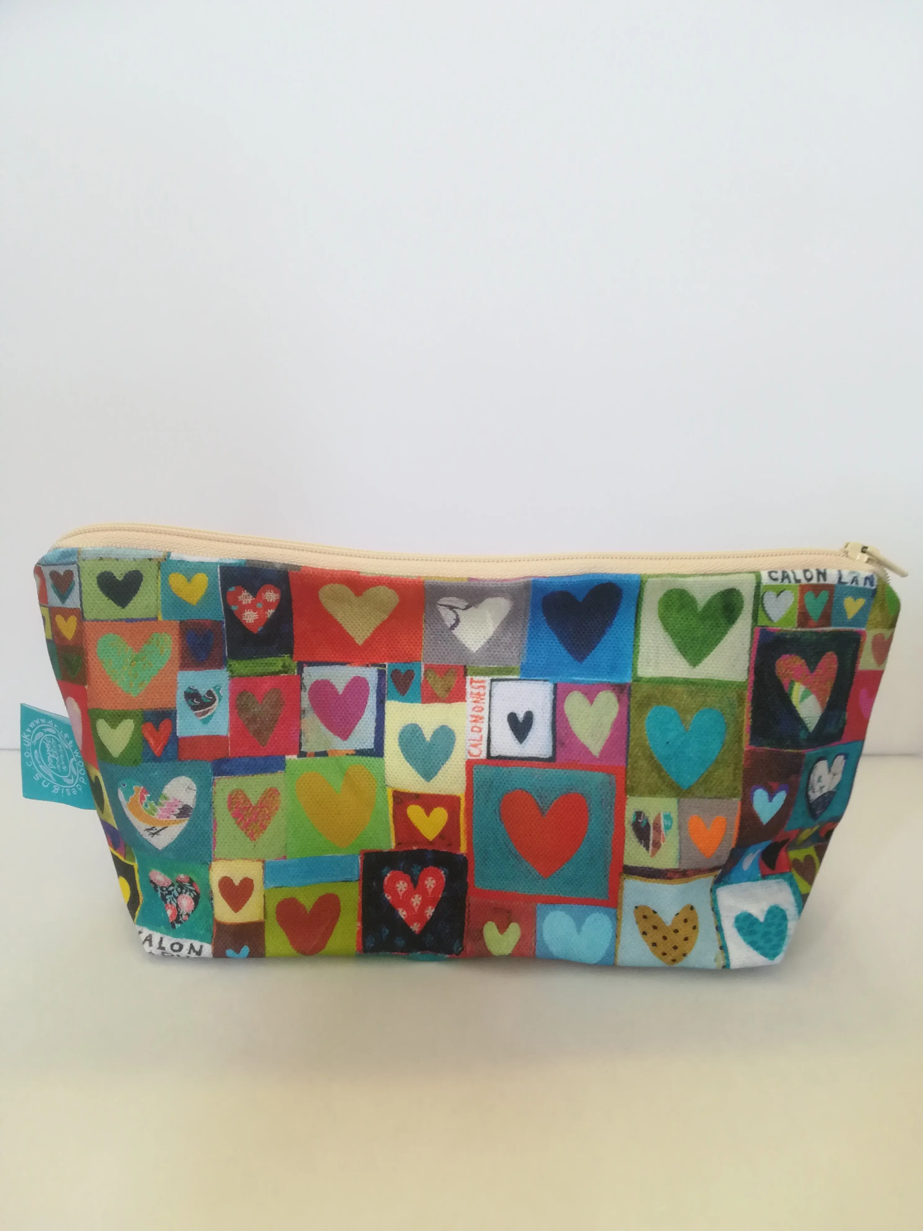 Canvas zipped bag by Lizzie Spikes 'Calon Lân'