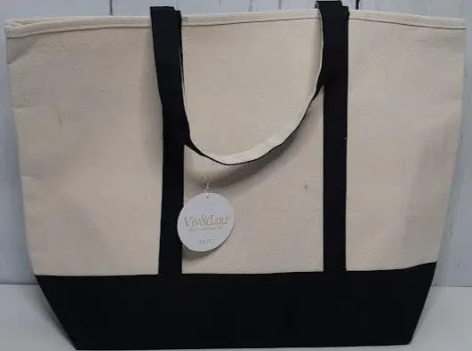 Cotton Canvas Bag-Black-m733vl