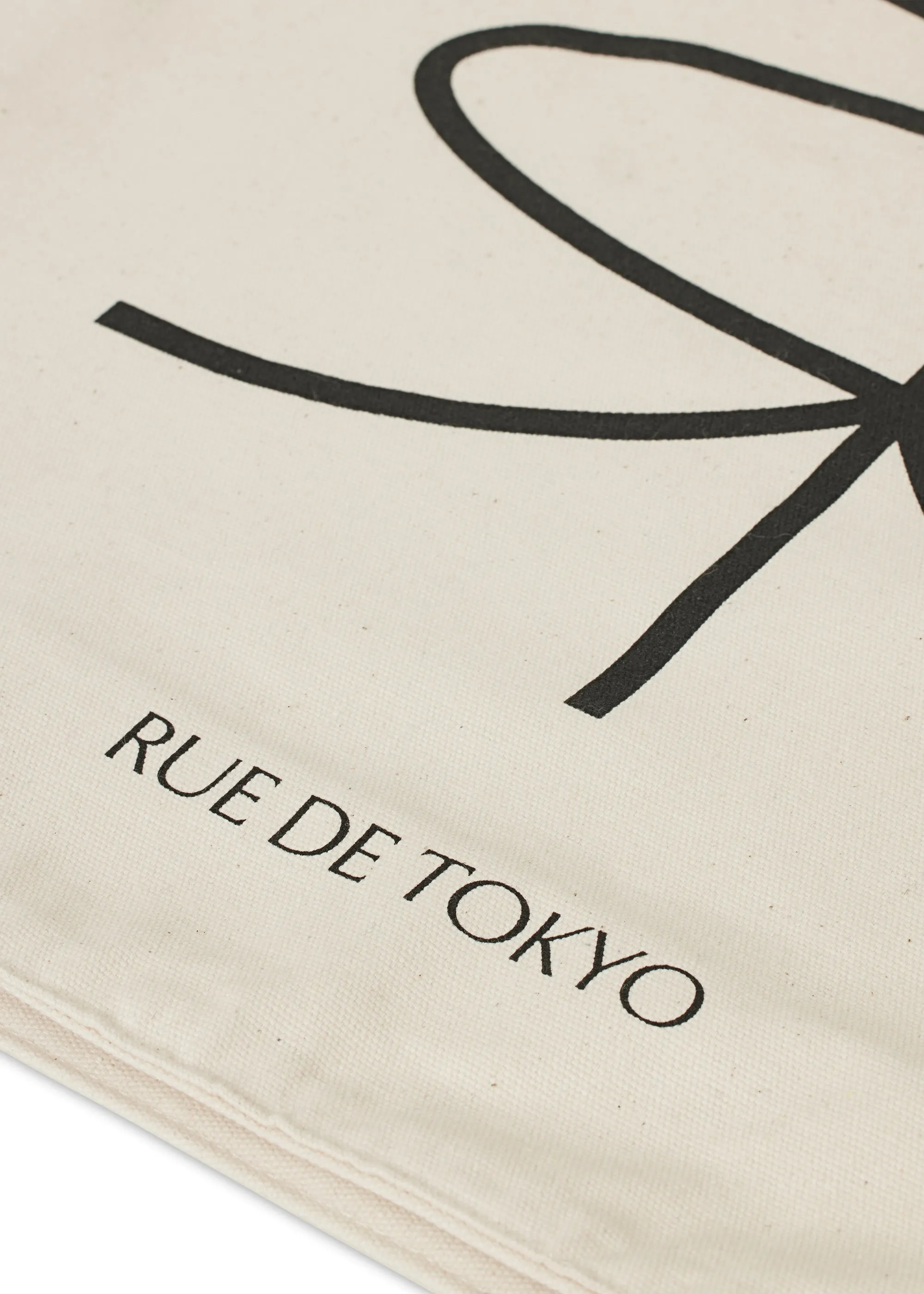 COTTON CANVAS SHOPPING BAG NATURAL W. BLACK PRINT - NATURAL / BLACK PRINT
