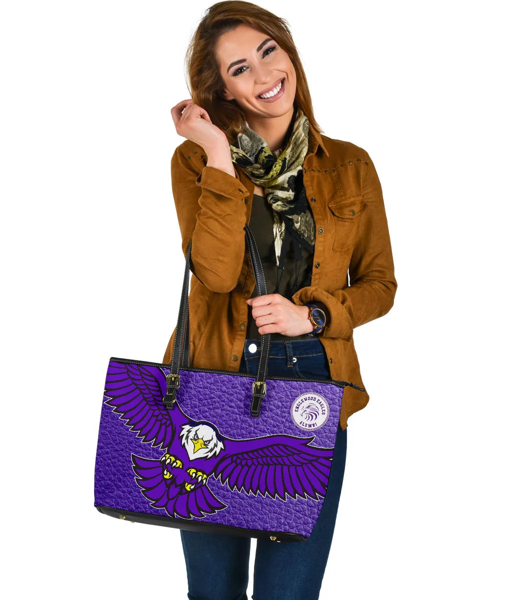 Customize It-Large Mascot Leather Print Tote-01C