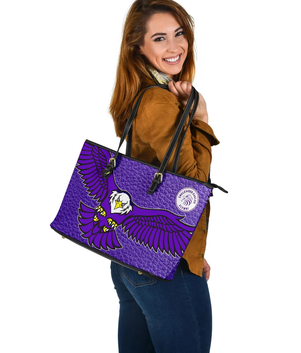 Customize It-Large Mascot Leather Print Tote-01C