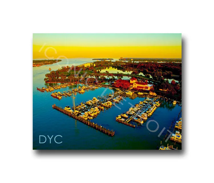 Detroit Yacht Club Aerial Luster or Canvas Print $35 - $430