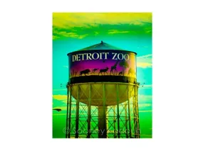 Detroit Zoo Tower Luster or Canvas Print $35 - $430