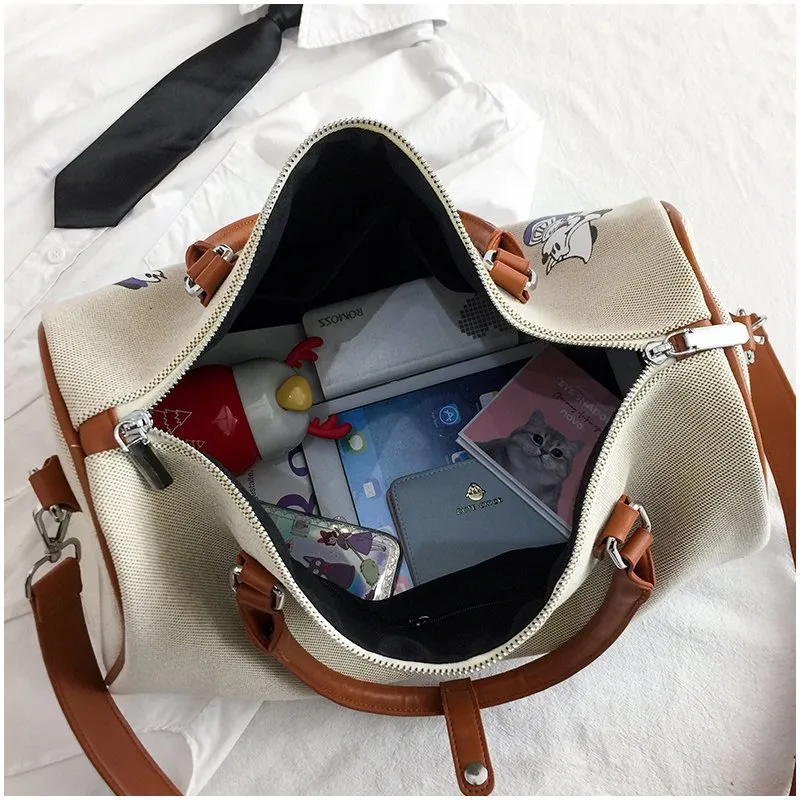 Disney Mickey Mouse New Canvas Travel Bag Portable Storage Bag