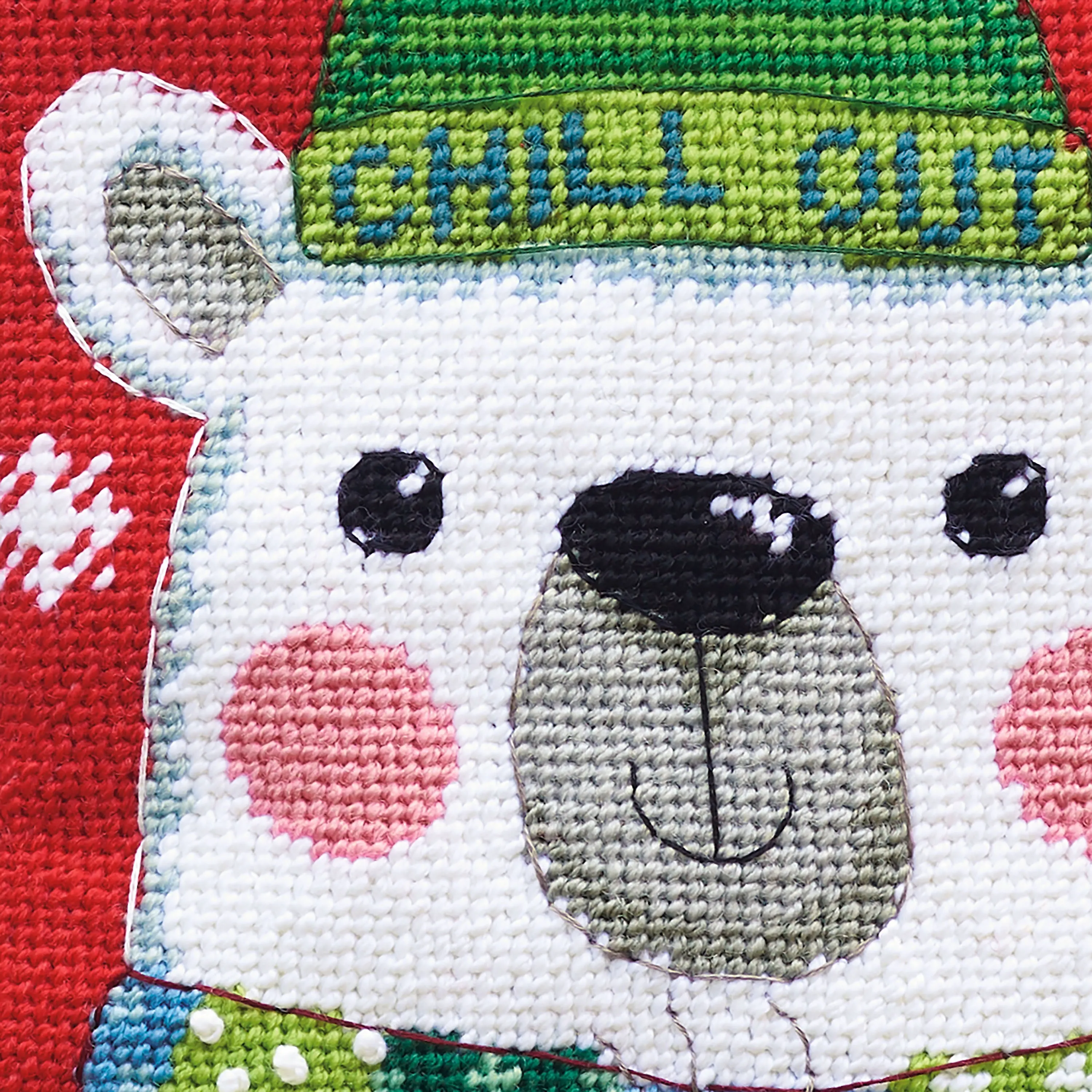 DIY Dimensions Chill Out Polar Bear Christmas Needlepoint Stocking Kit 09162