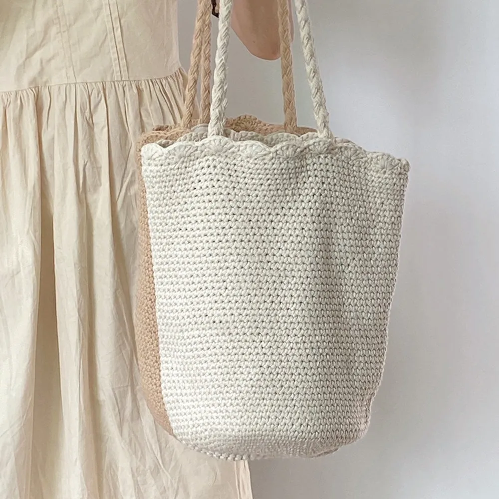 Elena Handbags Cotton Woven Shoulder Bag