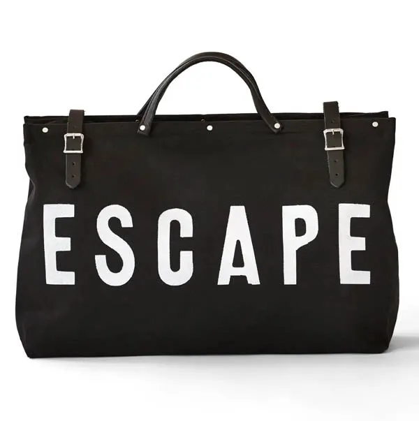 Escape Canvas Utility Bag - Black - Without Shoulder Strap