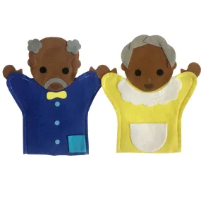 Felt Hand Puppet Set: Grandparents 2pc