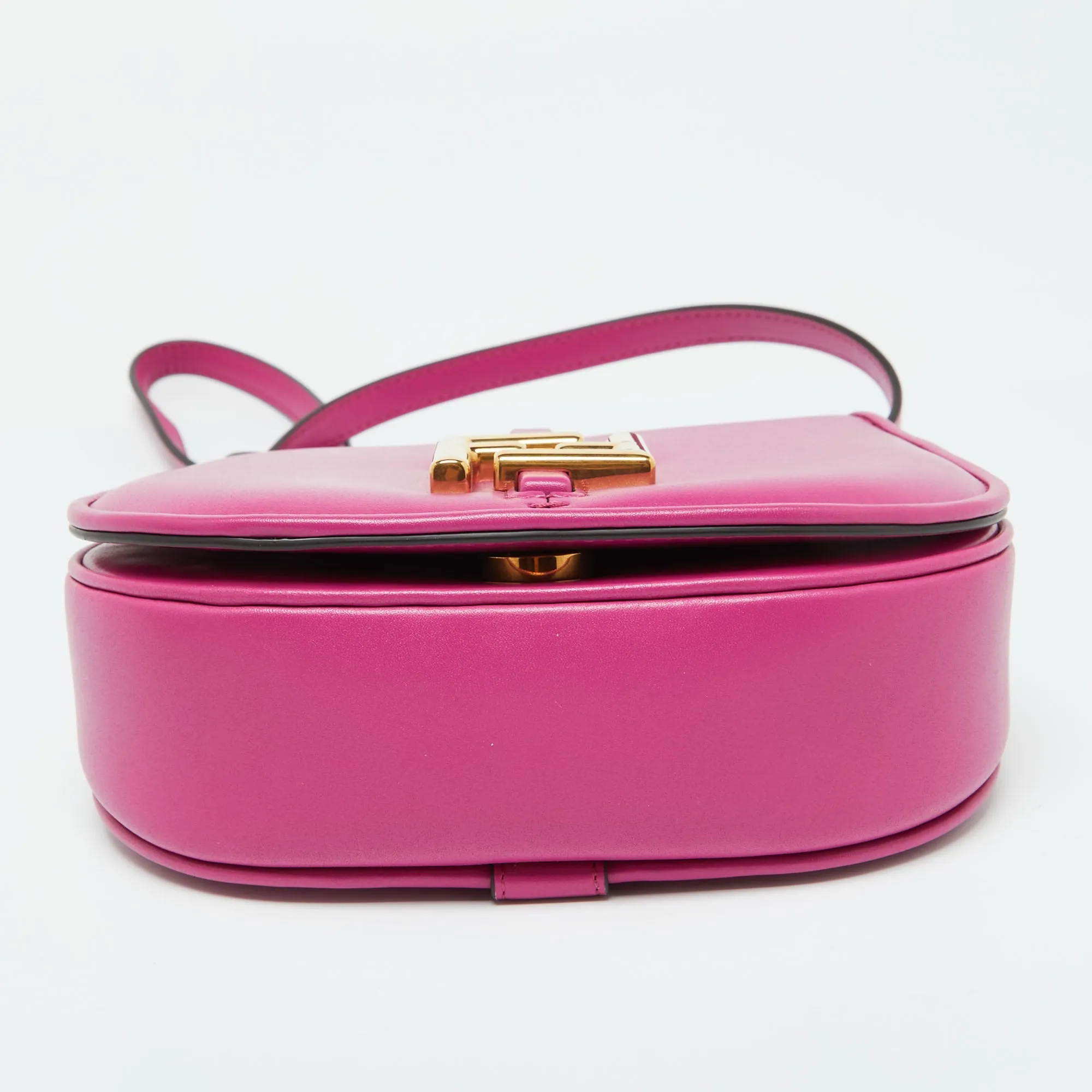 Fendi Pink Leather Small C'mon Flap Shoulder Bag