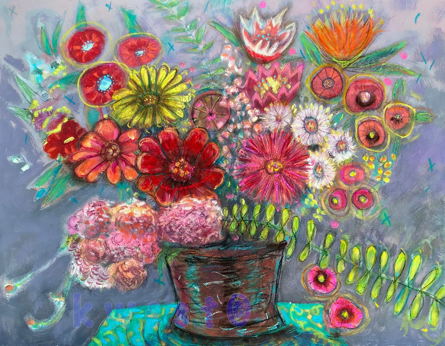 Floral  24" x 30" Original Painting