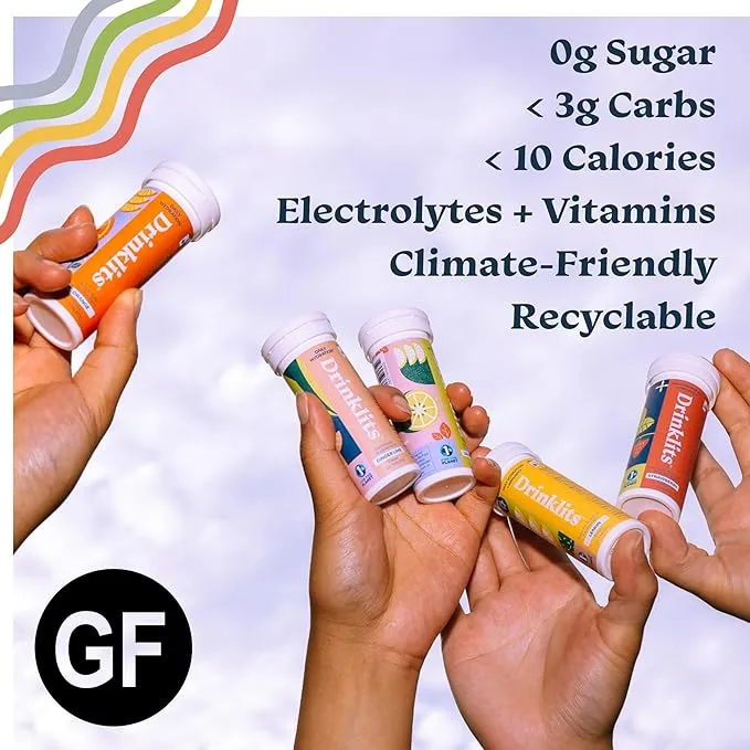 Ginger-Lime Daily Hydration & Strawberry Daily Immune Support (6) Tube Combo Pack by Drinklits