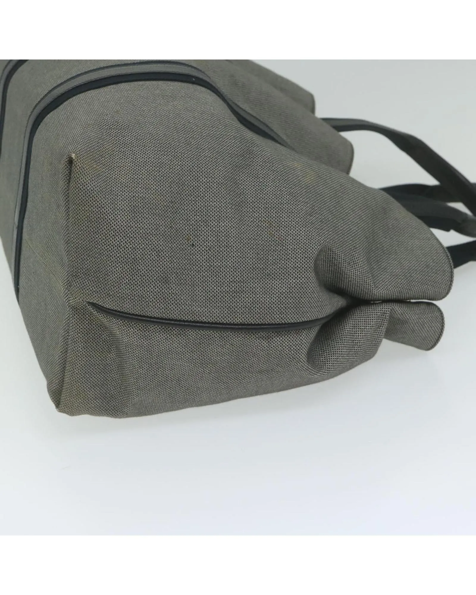Gray Canvas Tote Bag with Dust Bag - Italian Made