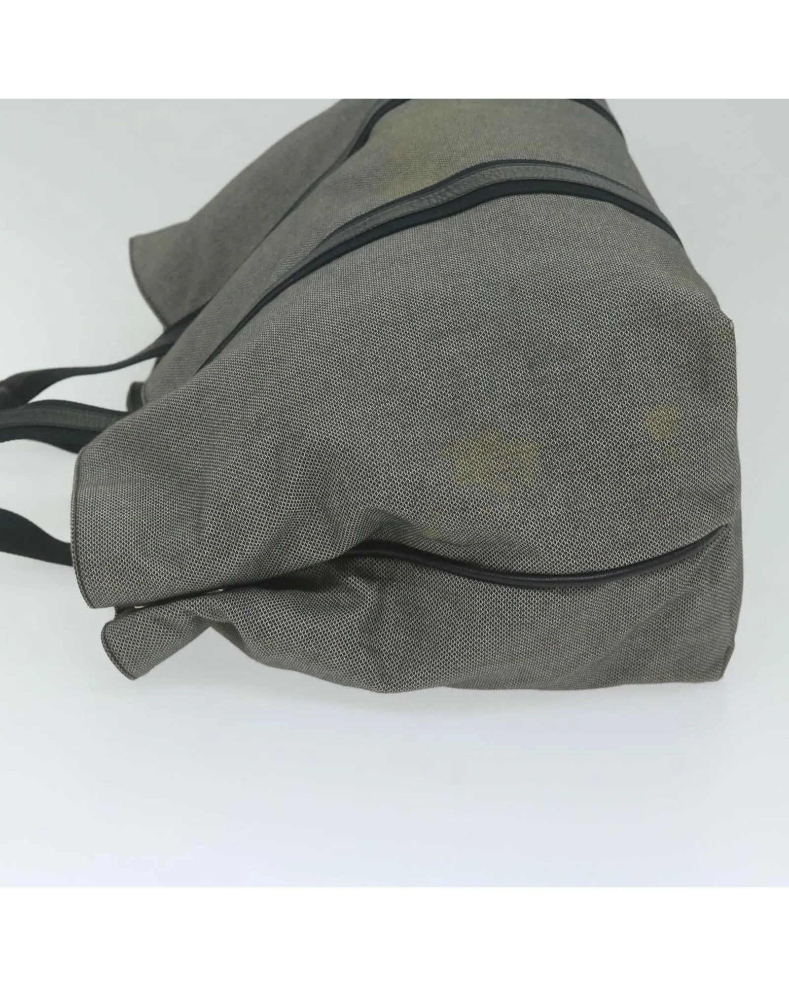 Gray Canvas Tote Bag with Dust Bag - Italian Made