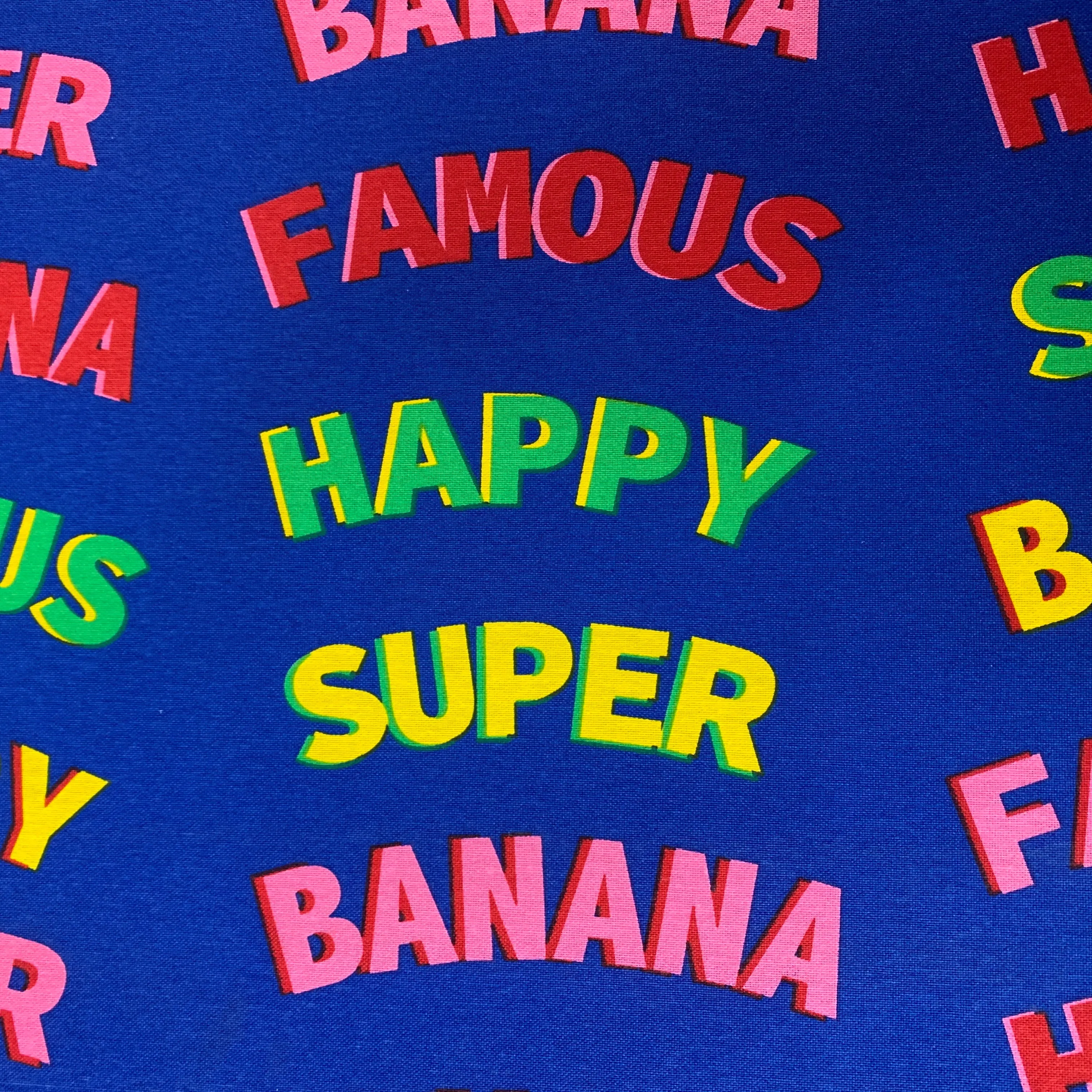 ‘Happy’ Printed Canvas Fabric