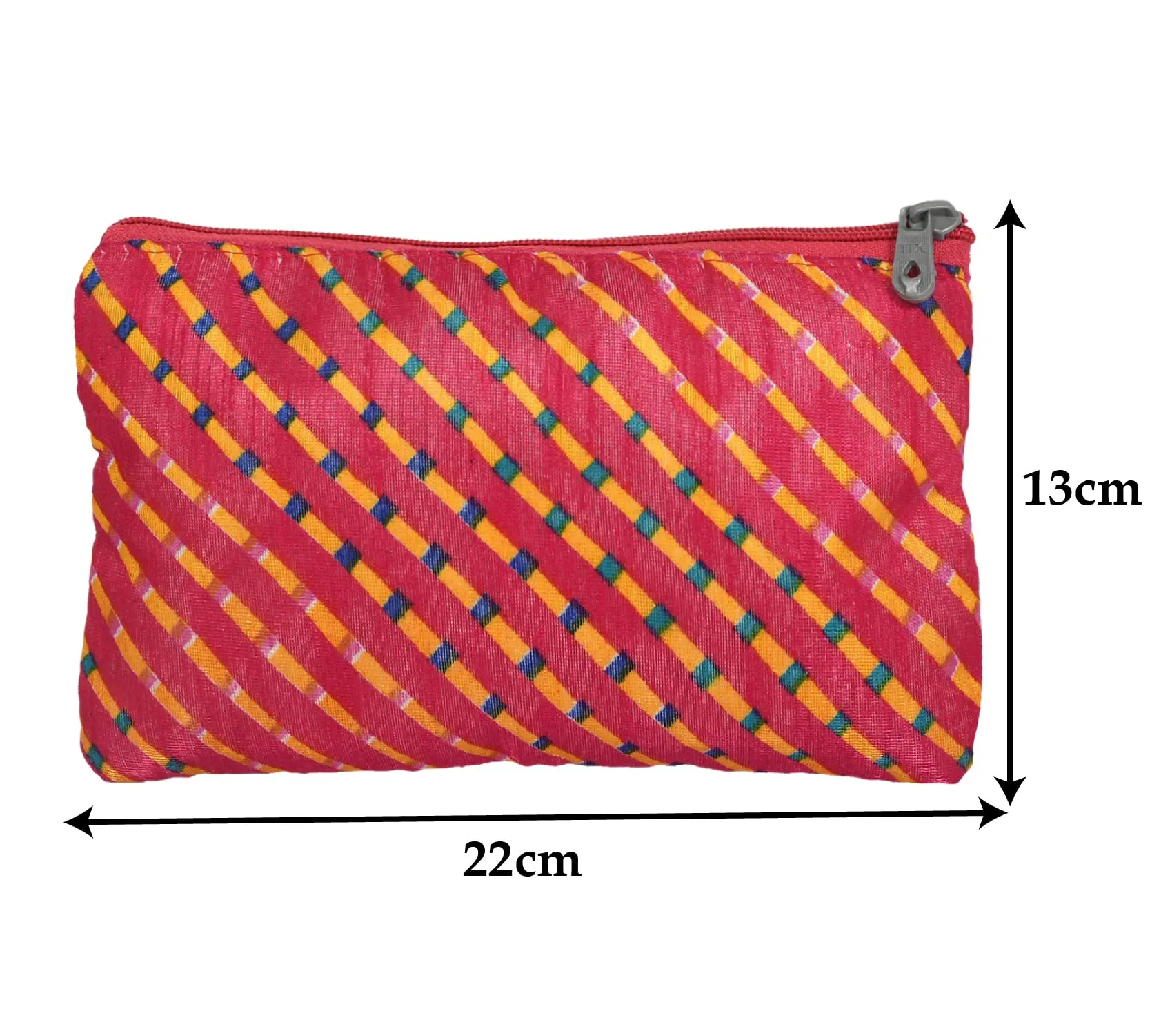 Heart Home Polyester Lining Print Purse For Woman/Girls Set Of 2 (Pink) 54HH4343.