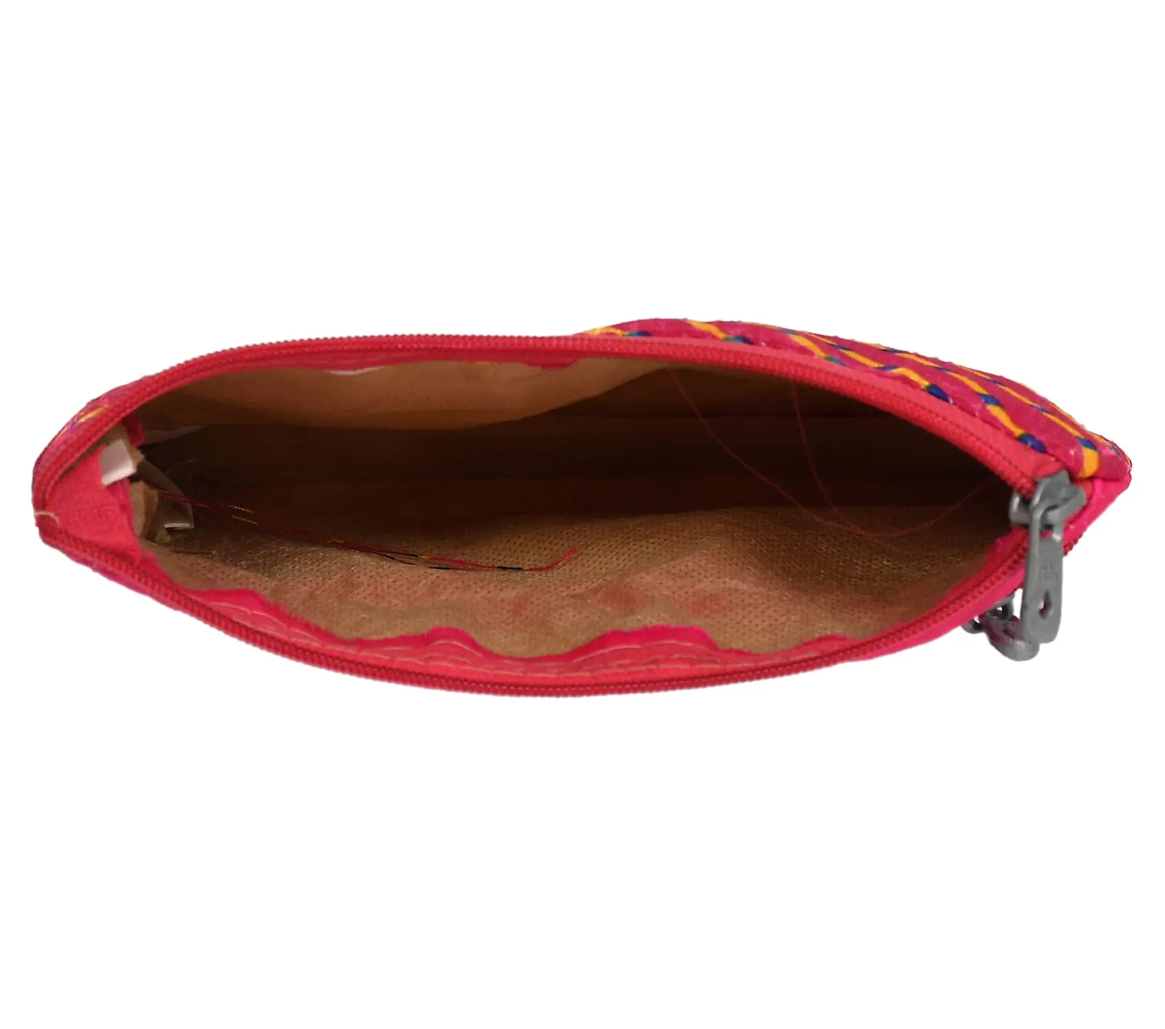 Heart Home Polyester Lining Print Purse For Woman/Girls Set Of 2 (Pink) 54HH4343.