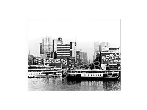 Historic Bob-Lo Island Dock Black and White Luster or Canvas Print $35 - $430