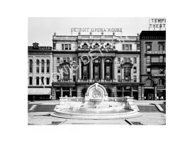 Historic Detroit Opera House Black and White Luster or Canvas Print $35 - $430