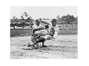 Historic Tigers Base Slide Black and White Luster or Canvas Print $35 - $430