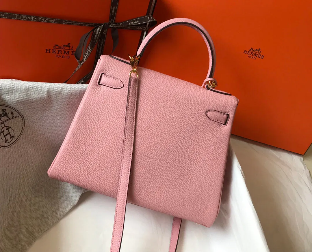 HM Kelly 28cm Bubblegum Pink Togo Bag For Women, Handbags, Shoulder Bags 11in/28cm