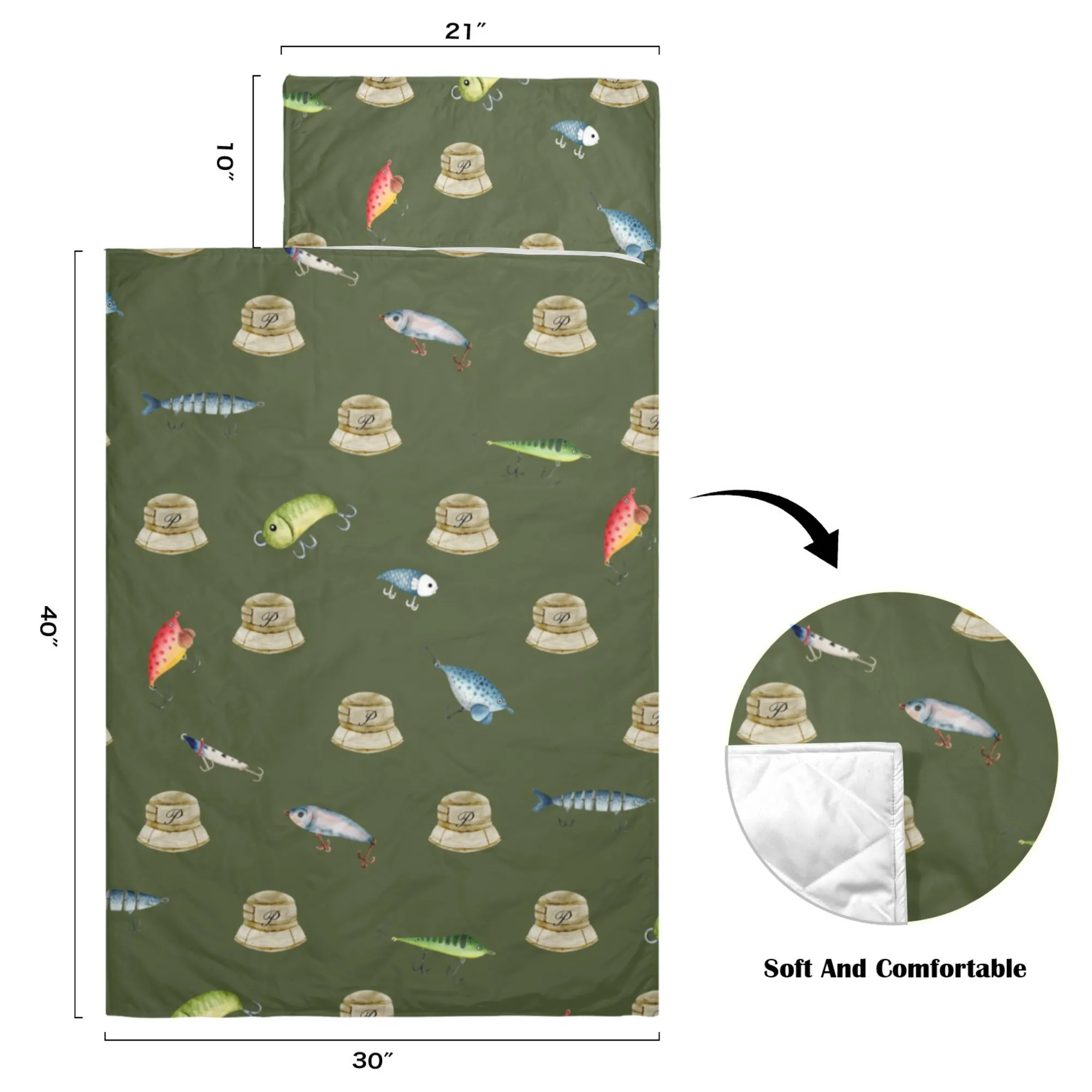 Hudson Kids' Long Sleeping Bag | A Catchy Blend of Comfort & Style | Lightweight and Durable Sleeping Bag for Kids