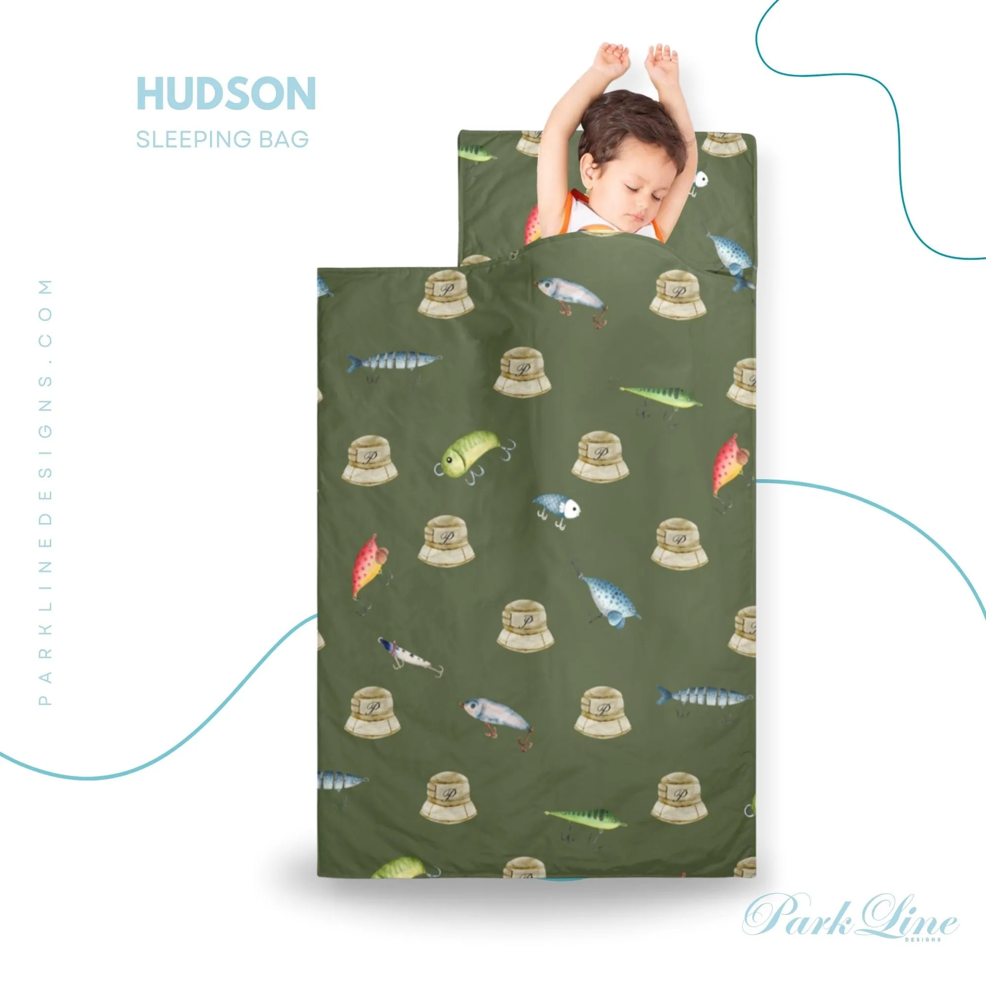 Hudson Kids' Long Sleeping Bag | A Catchy Blend of Comfort & Style | Lightweight and Durable Sleeping Bag for Kids