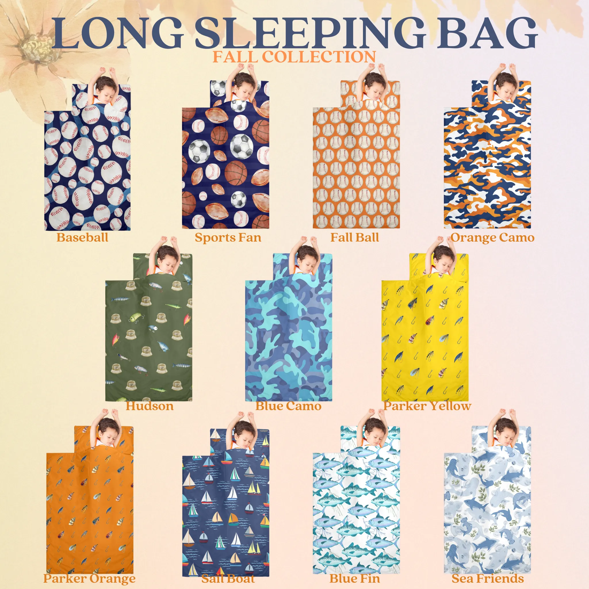 Hudson Kids' Long Sleeping Bag | A Catchy Blend of Comfort & Style | Lightweight and Durable Sleeping Bag for Kids