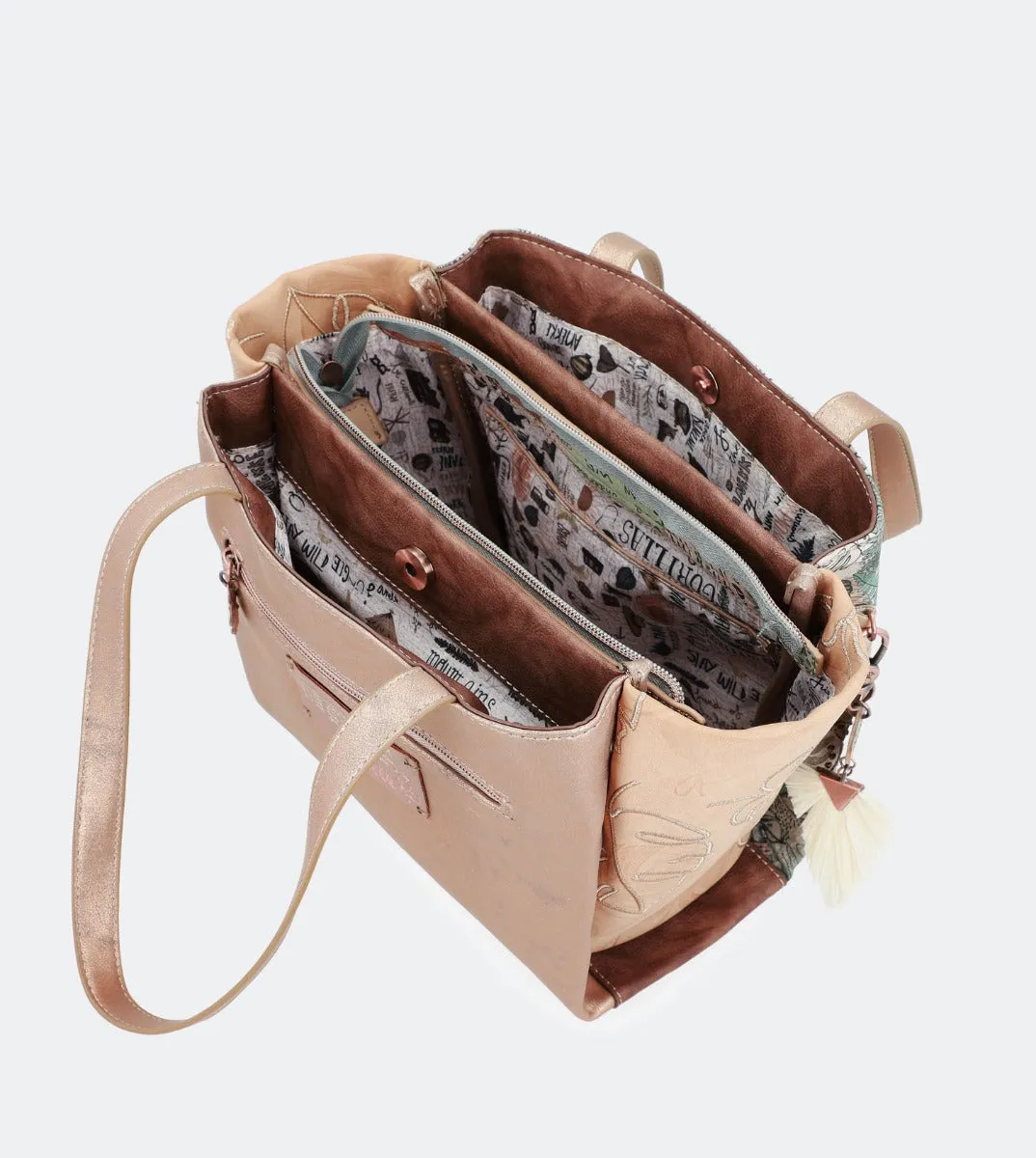 Jungle printed shopping bag